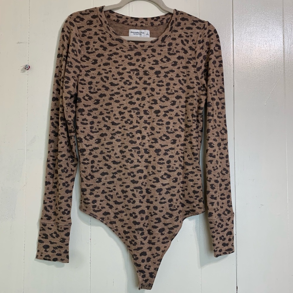 Abercrombie & Fitch Leopard Print Bodysuit - Brown